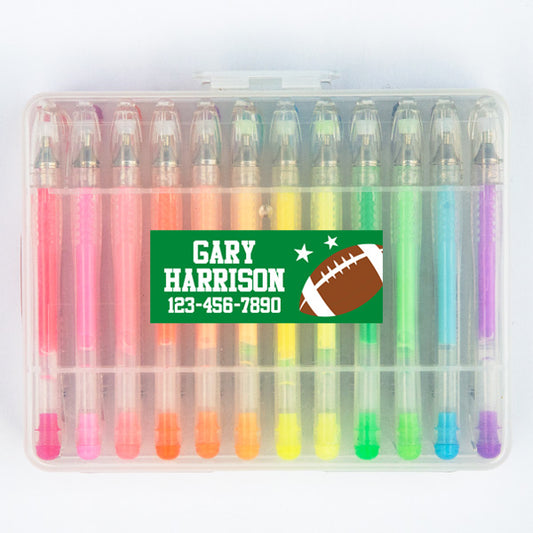 Football Rectangle Contact Labels