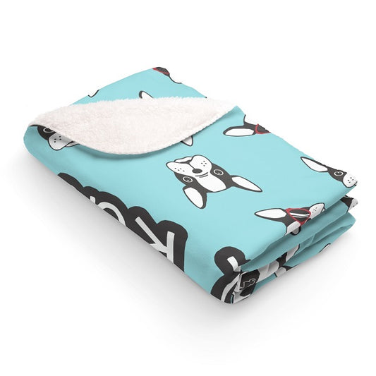 Frenchie Fleece Blanket