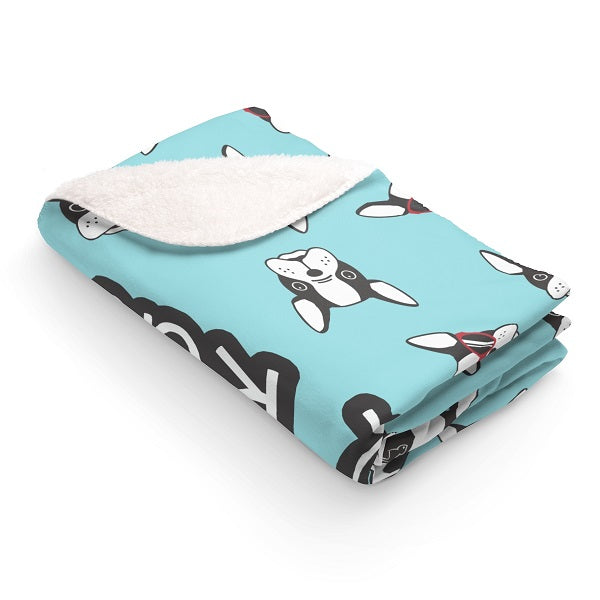 Frenchie Fleece Blanket