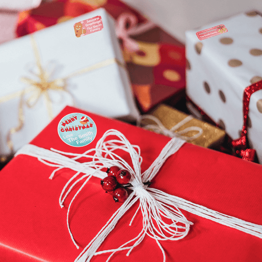 Small Christmas Combo Gift Labels Design Number Two On Holiday Gifts