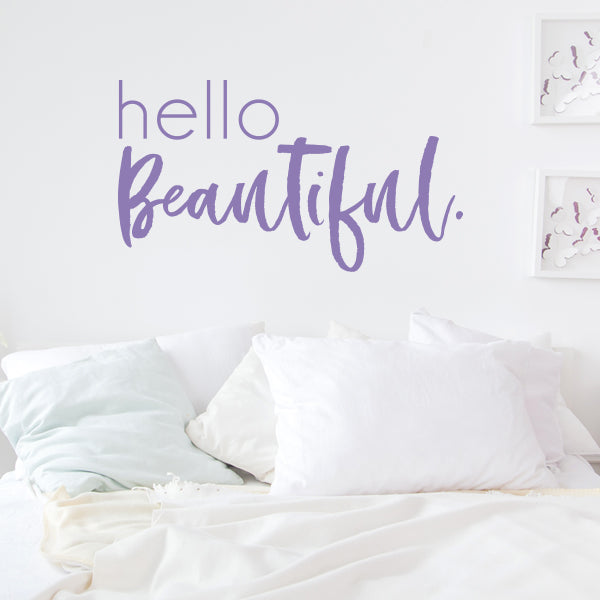 Hello Beautiful Wall Quote