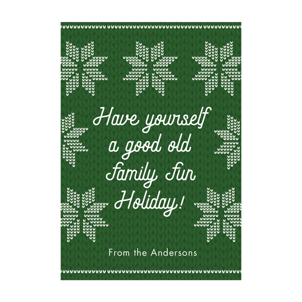 Holiday Sweater Wine Labels