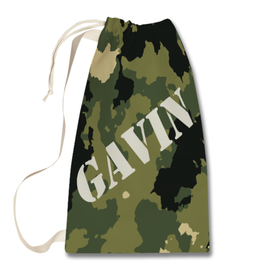 Green Camo Laundry Bag