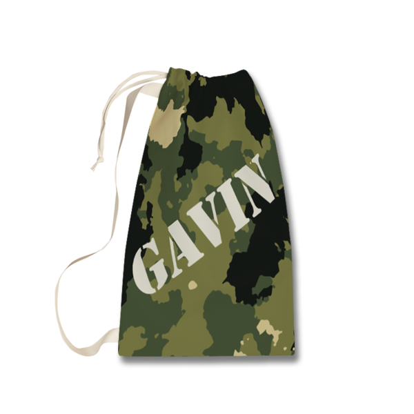 Green Camo Laundry Bag