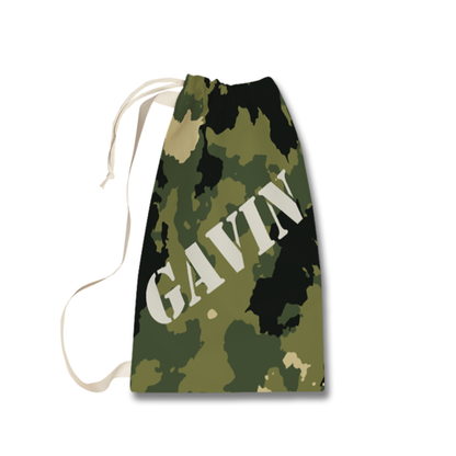 Green Camo Laundry Bag