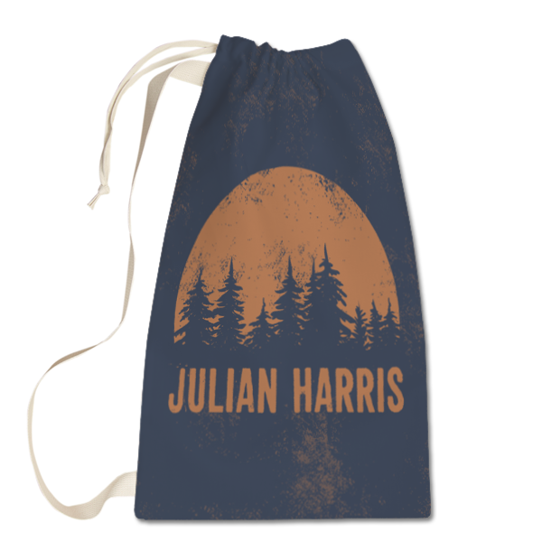 Forest Night Laundry Bag in Orange Front View