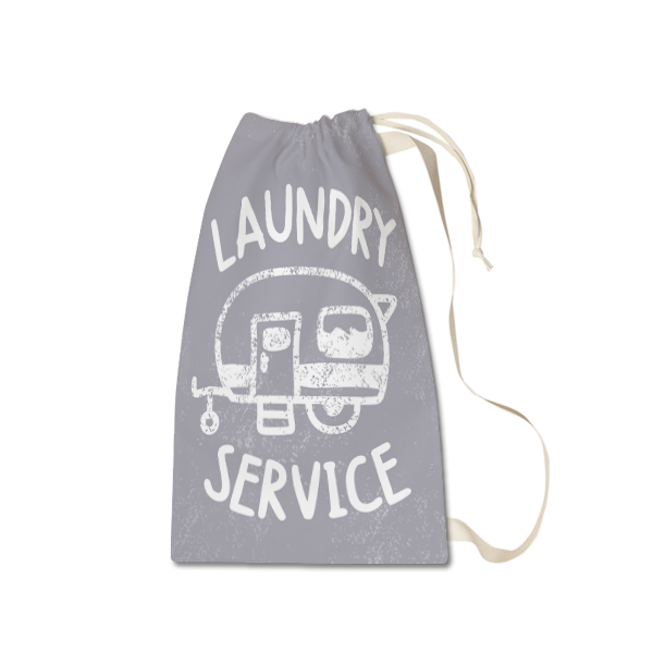 Happy Camper Laundry Bag Back View