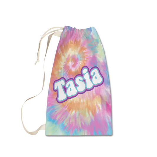 Rainbow Tie-Dye Laundry Bag