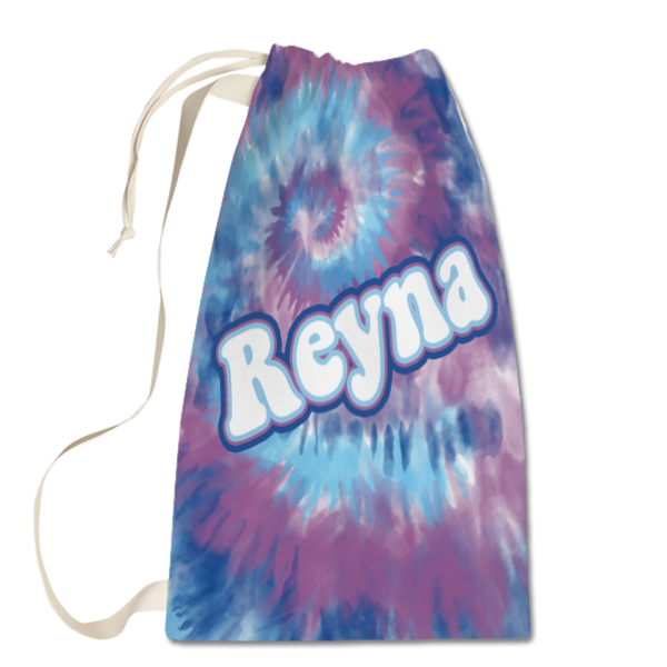 Purple Wave Tie-Dye Laundry Bag