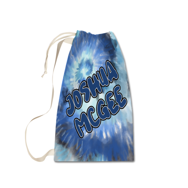 Blue Tie-Dye Laundry Bag