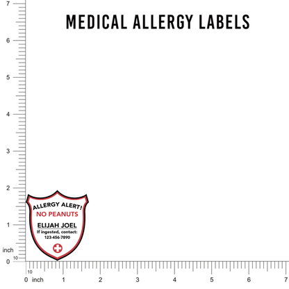 Medical Allergy Labels