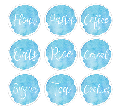 Watercolor Pantry Labels