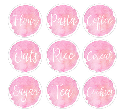 Watercolor Pantry Labels
