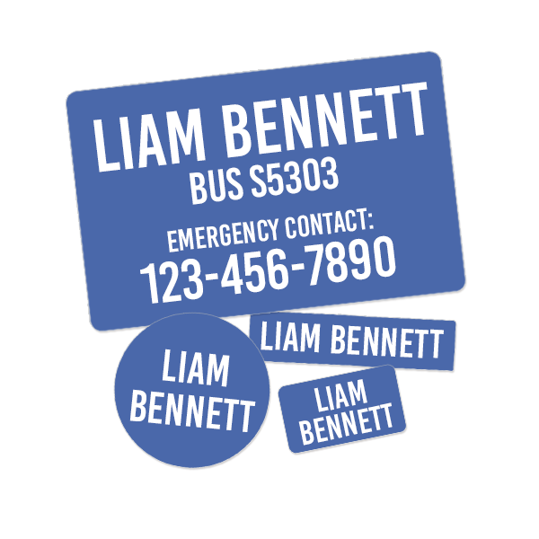 Starter Accessibility Pack in violet blue in the clean font option.