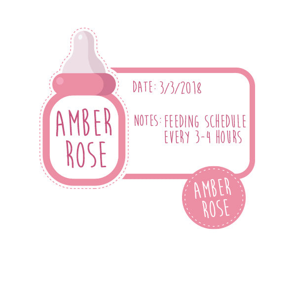 Medium Write-On Baby Bottle Labels