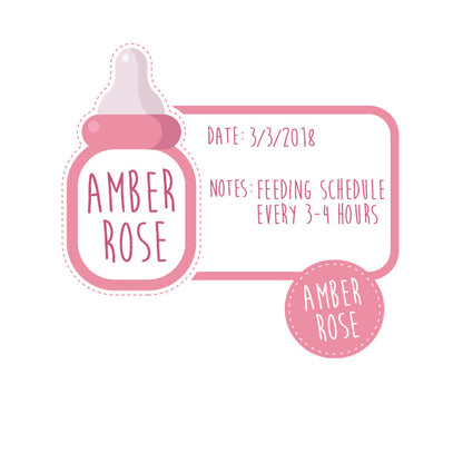 Medium Write-On Baby Bottle Labels