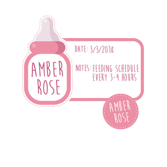 Medium Write-On Baby Bottle Labels