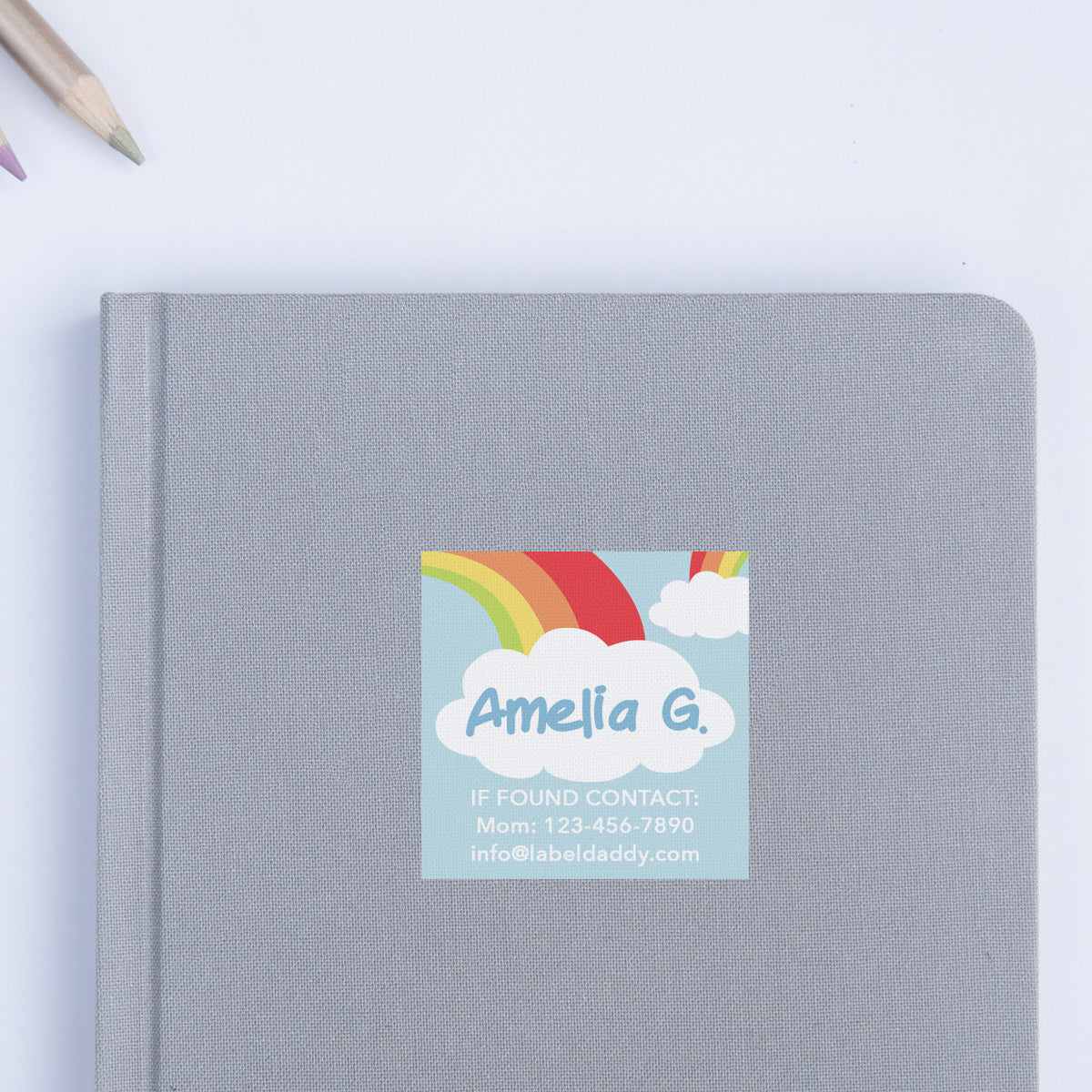 Rainbow Square Contact Labels