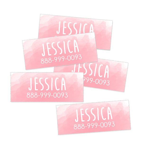 Watercolor Rectangle Contact Labels