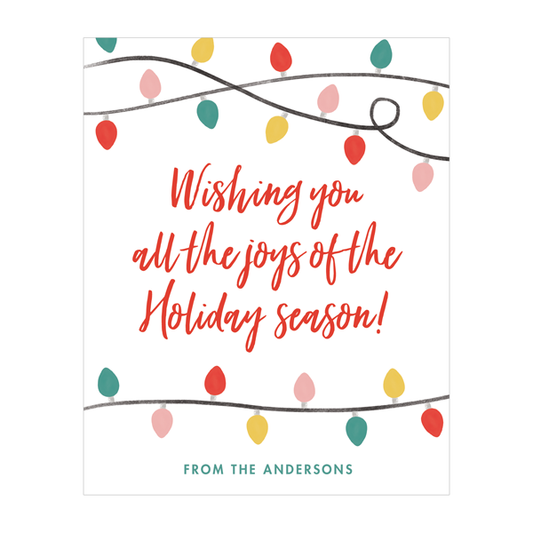 Retro Christmas Lights Wine Labels