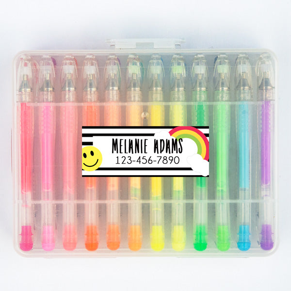 Smiley Rectangle Contact Labels