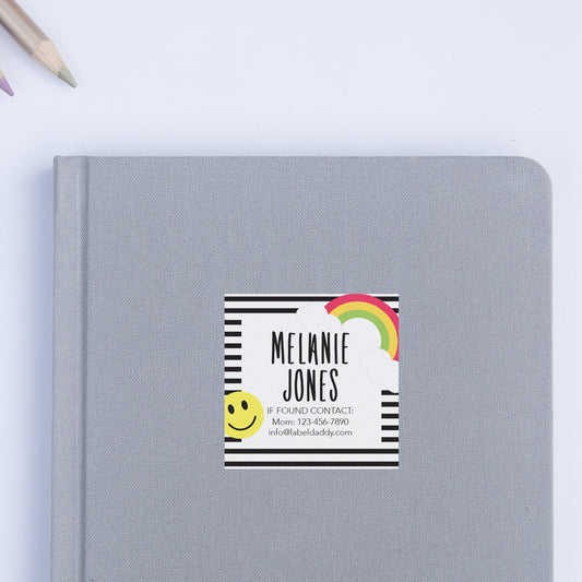 Smiley Square Contact Labels