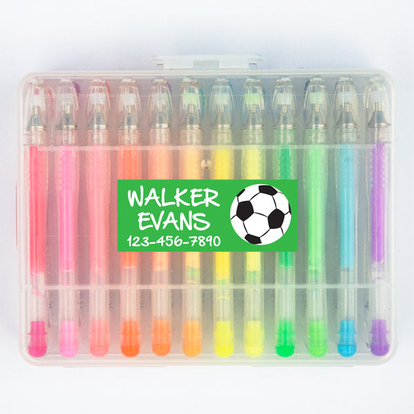 Soccer Rectangle Contact Labels