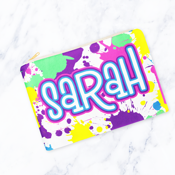 Neon Splatter Carry-All Pouch