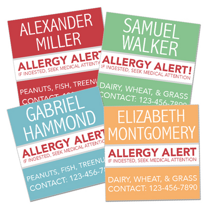 Allergy Alert Labels