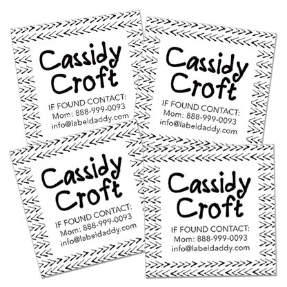 Arrows Square Contact Labels