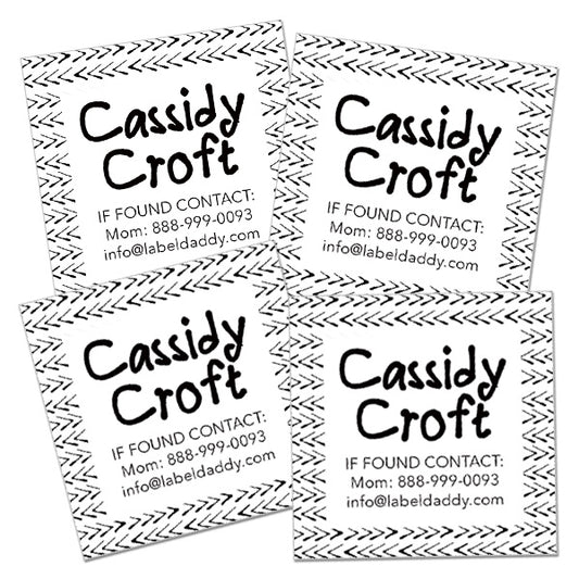 Arrows Square Contact Labels