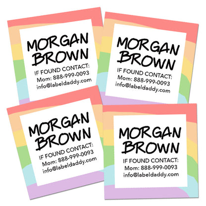 Color Wave Square Contact Labels