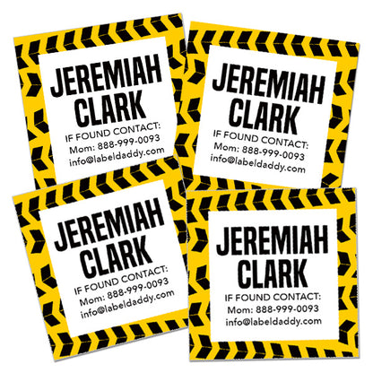 Construction Square Contact Labels