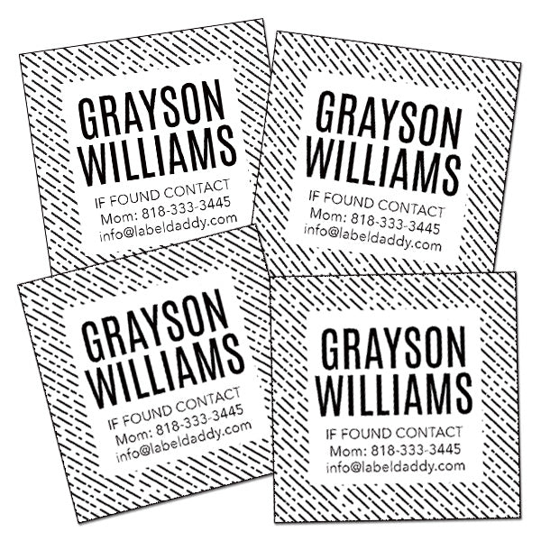 Lines Square Contact Labels