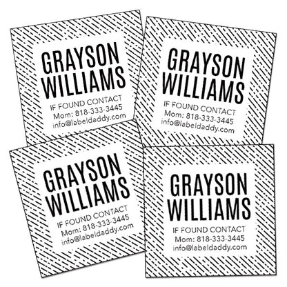 Lines Square Contact Labels