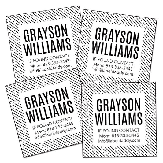 Lines Square Contact Labels