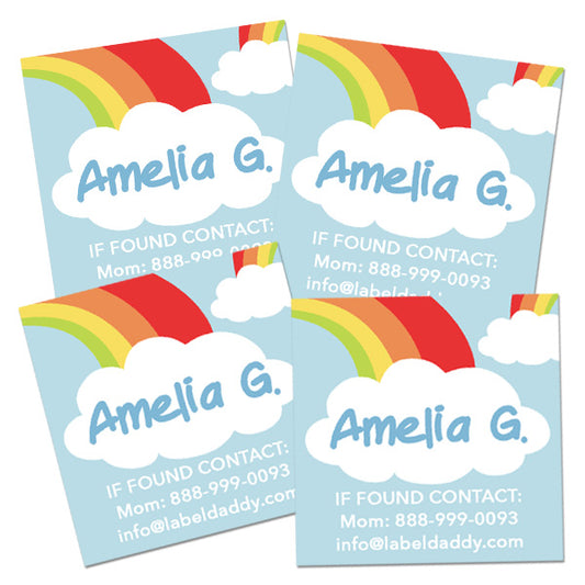 Rainbow Square Contact Labels