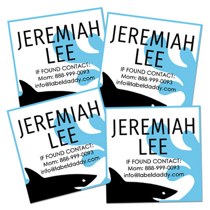 Shark Square Contact Labels