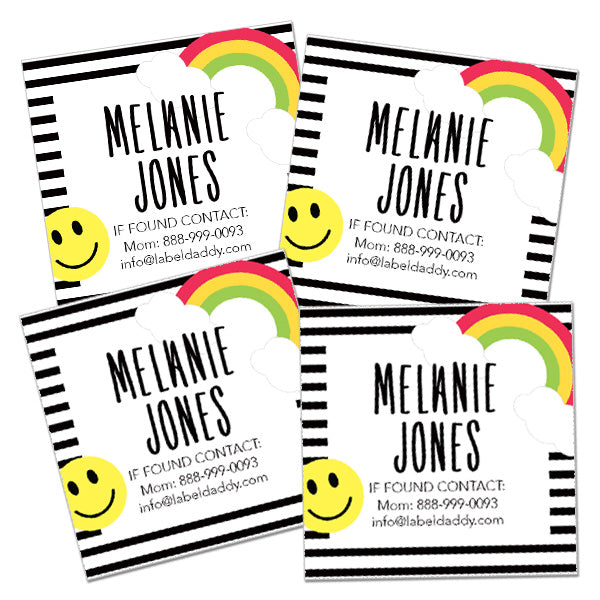 Smiley Square Contact Labels