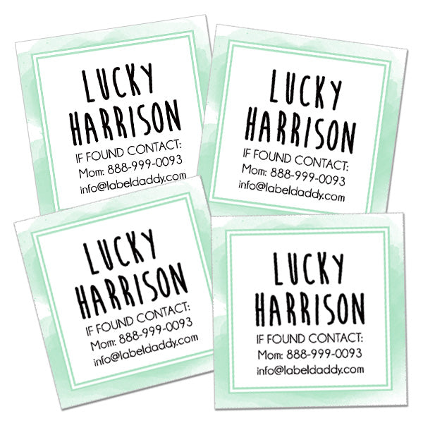 Splash Square Contact Labels