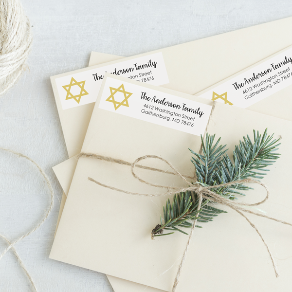 Star of David Return Address Labels