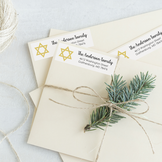 Star of David Return Address Labels