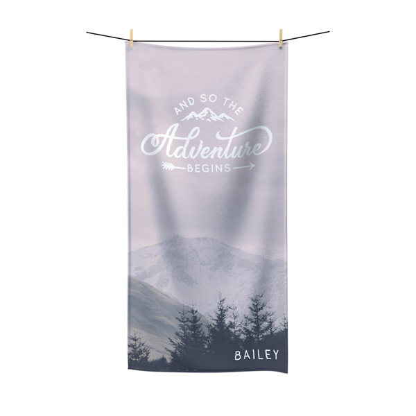 Adventure Begins Beach Towel