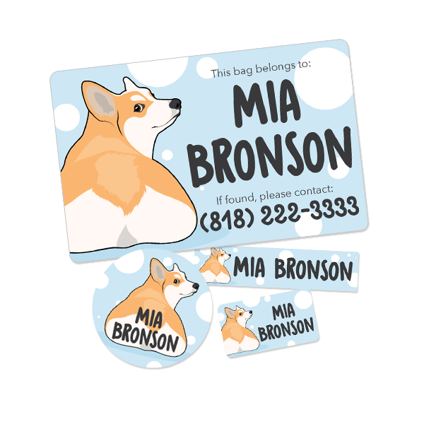 Starter School Pack With Tween Corgi's Bum Design Option