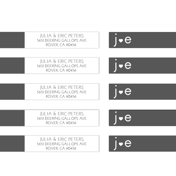 Monochrome Wrap Around Return Address Labels