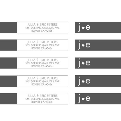 Monochrome Wrap Around Return Address Labels