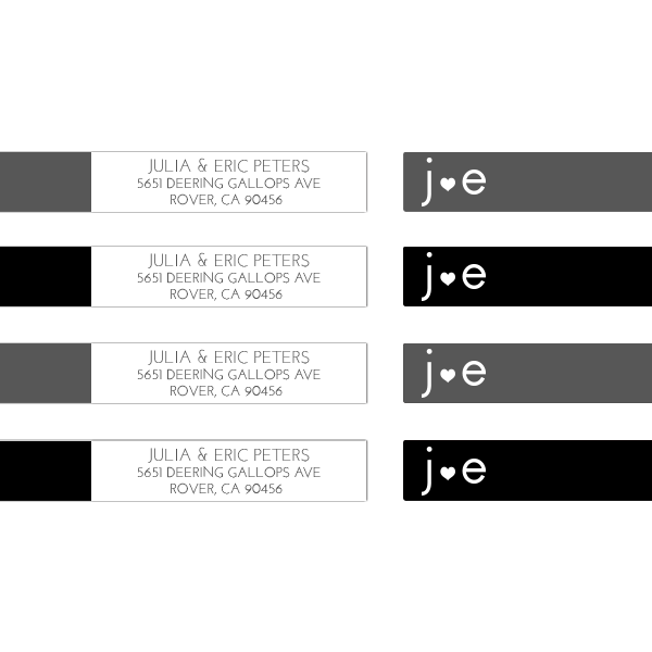 Monochrome Wrap Around Return Address Labels